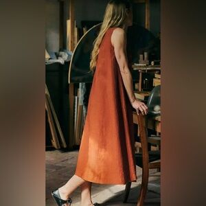 Cutloose Teracotta Linen Dress | Size Medium